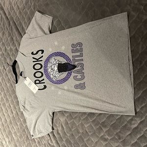Crooks & Castles Grey tee size medium